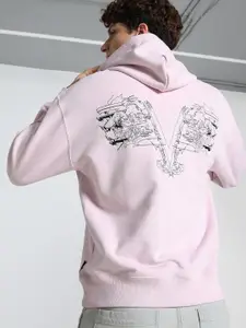 Puma x Charlotte Rohde Men Graphic Printed Cotton Relaxed Fit Hooded Sweatshirts