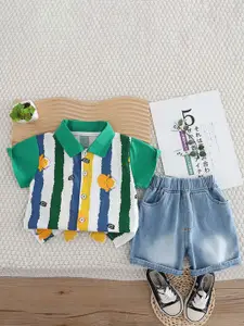 StyleCast x Revolte Boys Striped T-shirt with Shorts