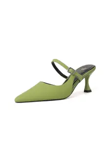 PURPLEHUNT Women Pointed Toe Kitten Heel Pumps