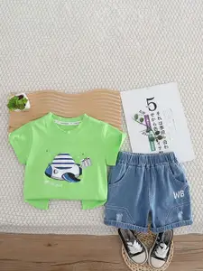 StyleCast x Revolte Boys Printed T-shirt with Shorts