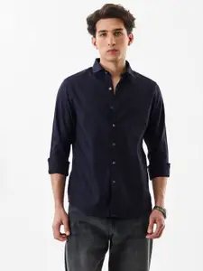 Snitch Textured Slim Fit Pure Cotton Casual Shirt