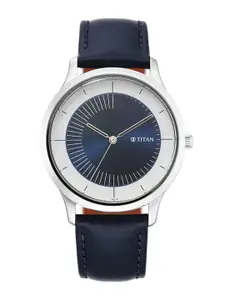 Titan Men Dial & Leather Straps Analogue Watch 1825SL04