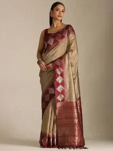 Soch Woven Design Zari Tussar Saree