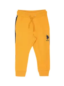 U.S. Polo Assn. Kids Boys Mid Rise Brand Tape Joggers