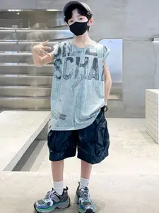 StyleCast x Revolte Boys Printed T-shirt with Shorts