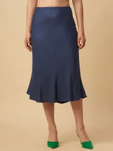 Chemistry Twill Bias Cut Flared Midi Skirt