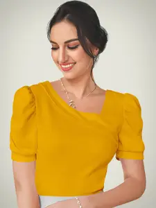 Dream Beauty Fashion Women Regular Puff Sleeve Fitted Top