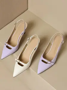 PURPLEHUNT Women Pointed Toe Stiletto Heel Mules