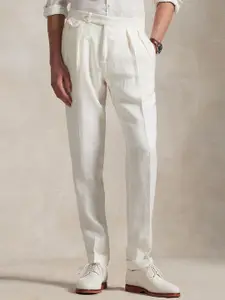Polo Ralph Lauren Men Slim Fit Linen Pleated Suit Trousers