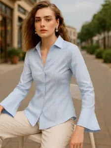 CORSICA Women Smart Striped Casual Shirt