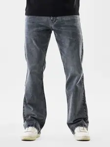 Snitch Men Grey Mid-Rise Bootcut Jeans