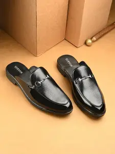 SERVER Men Textured Round Toe Mules
