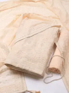 Meena Bazaar Embroidered Georgette Unstitched Dress Material