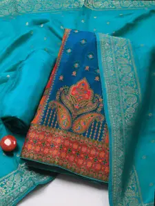 Meena Bazaar Women Art Silk Unstitched Dress Material