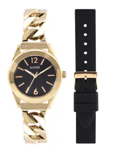 GUESS Women Round Dial & Stainless Steel Bracelet Style Straps Analogue Watch - GW0845L2