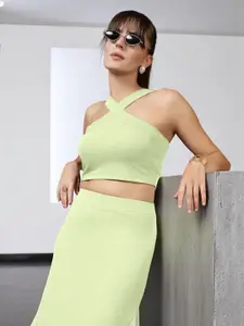 The Roadster Lifestyle Co. Cross Shoulder Straps Crop Top