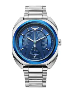 Fastrack Men Printed Dial & Stainless Steel Wrap Around Straps Analogue Watch 3326KM01