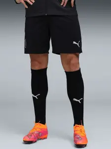 Puma Manchester City Men Solid Slim-Fit Mid-Rise Football Training Above Knee Shorts
