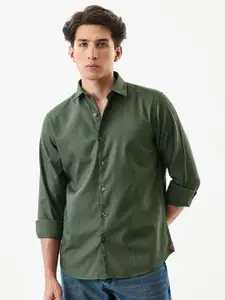 Snitch Textured Slim Fit Pure Cotton Casual Shirt