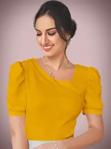 Dream Beauty Fashion Women Puff Sleeve V-Neck Regular Top