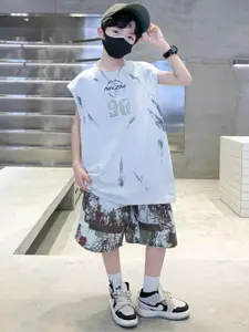 StyleCast x Revolte Boys Printed T-shirt with Shorts