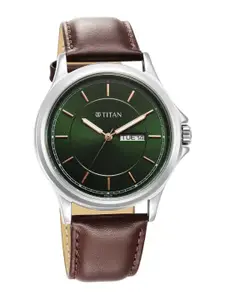 Titan Men Leather Straps Analogue Watch 1870SL06