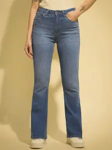 Flying Machine Women Flared High-Rise Light Fade Stretchable Jeans