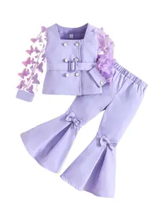 StyleCast x Revolte Girls Embellished Top with Palazzos