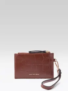 Van Heusen Women Croc Textured Card Holder