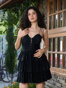 TANDUL Women Shoulder Straps Fit-Flare Dress