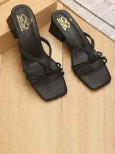 Schon Zapato Women Open Toe Strappy Block Pumps