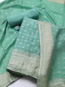 Meena Bazaar Women Ethnic Motifs Woven Design Unstitched Dress Material