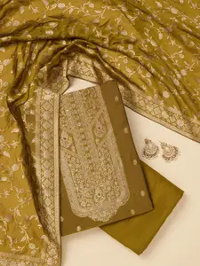 Koskii Women Sequinned Unstitched Dress Material