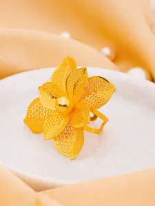 Manikya Gold-Plated Adjustable Finger Ring