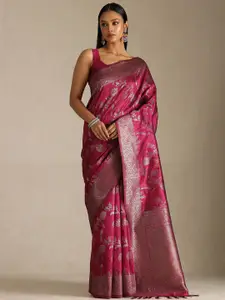 Soch Woven Design Zari Silk Blend Fashion Saree
