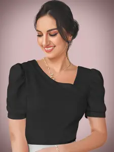 Dream Beauty Fashion Solid V-Neck Puff Sleeve Top