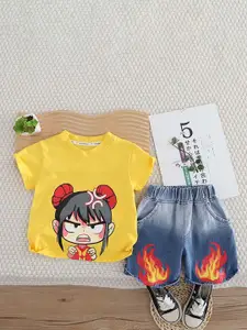 StyleCast x Revolte Boys Printed T-shirt with Shorts