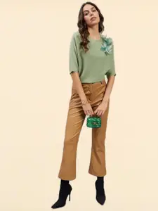 all about you Women Solid Woollen Top