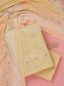 Koskii Threadwork Cotton Unstitched Salwar Suit