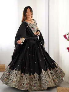 LeeliPeeri Designer Embroidered Sequinned Lehenga With Blouse & Dupatta