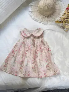 StyleCast x Revolte Girls Floral Printed Gathered or Pleated Cotton A-Line Dress