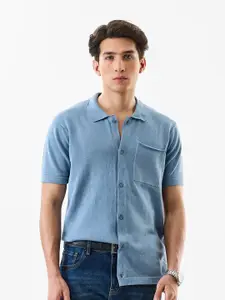 Snitch Slim Fit Knit Pure Cotton Casual Shirt