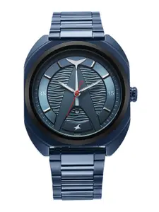 Fastrack Men Printed Dial & Stainless Steel Bracelet Style Straps Analogue Watch  3326KM02