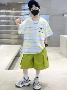 StyleCast x Revolte Boys Printed T-shirt with Shorts