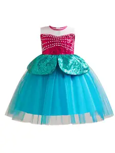 StyleCast x Revolte Girls Embellished Round Neck Ruffles A-Line Dress