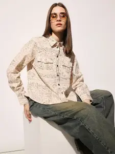 ONLY Women Ethnic Motifs Printed Cotton Casual Shirt