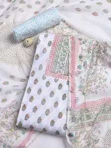 Meena Bazaar Floral Printed Unstitched Dress Material