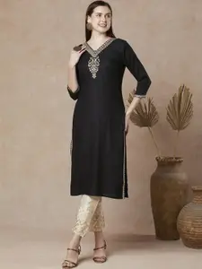 INDYES Women Thread Work Kurta