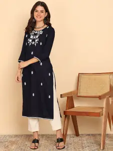 Vbuyz Women Ethnic Motifs Thread Work Kurta