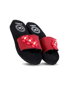 CIBEK Women Embellished Slip-On